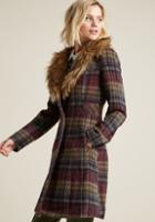 Modcloth Snow Day Statement A-line Coat In 12 (uk)
