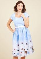 Modcloth Hell Bunny Work Wonderlands Cotton Dress In M