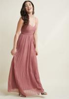 Modcloth Ceremonial Companion Maxi Dress In Dusty Rose In S