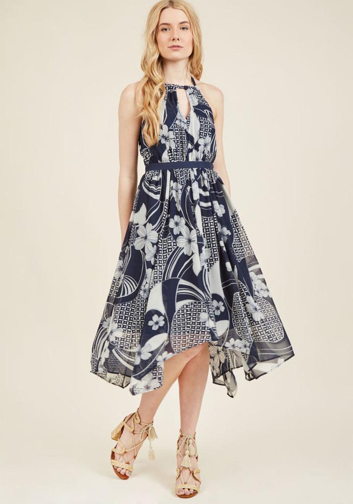 Modcloth As An Aria Halter Maxi Dress In Floral Patchwork In 2x