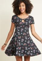 Banned Banned Bubbly Buddy Knit Dress In Patterned Cats In Xs