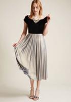 Modcloth True To You Pleated Midi Dress In 22