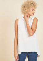  Stay Classic, San Diego Sleeveless Top In White In Xs