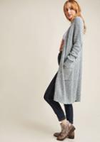 Modcloth Marled Knit Long Cardigan With Pockets In 3x