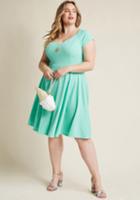 Modcloth Date Night Done Right A-line Dress In Mint In 3x