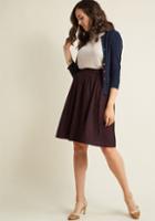 Modcloth Plaid A-line Skirt With Removable Back Bow