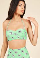 Highdivebymodcloth Vacation Daisies Swimsuit Top In Mint