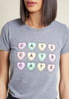 Modcloth The Feline Is Mutual Graphic Tee In L