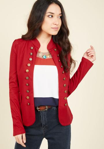  I Glam Hardly Believe It Jacket In Red In S