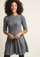 Modcloth Warm Cider Sweater Dress In Ash In M