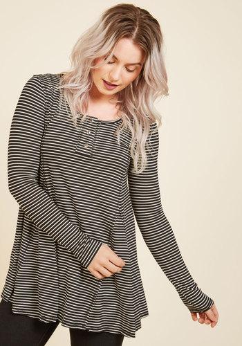  At It Again Tunic In Black In Xxs