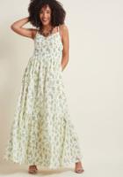 Modcloth In Your Nature Maxi Dress In Cacti In L