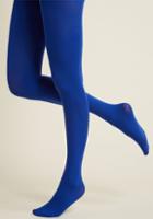 Modcloth Accent Your Ensemble Tights In Royal Blue In L
