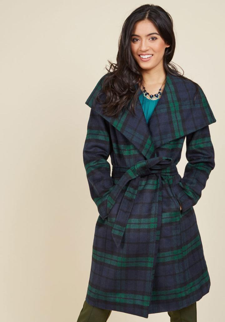 Modcloth Montreal Meet-up Coat In Navy In Xl