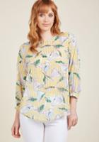 Modcloth Anticipated Expertise Sheer Striped Top In S