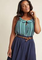 Modcloth Just As Imagined Sleeveless Top In Retro Geo In M