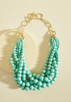 Modcloth Burst Your Bauble Necklace In Aqua