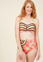 Highdivebymodcloth Set The Serene Swimsuit Top In Sunlit Blooms In L