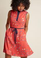 Modcloth Field Questions A-line Dress In Xl