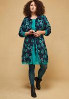 Modcloth Delightful Direction Floral Coat In Navy In Xl