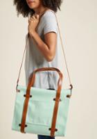 Modcloth Camp Director Snapped Tote In Mint