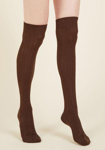 Greet Your Day Thigh Highs In Chocolate
