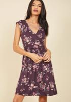  Breezier Said Than Done Floral Dress In Plum In Xl