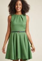 Modcloth Closet London Luck Be A Lady A-line Dress In Fern In 8 (uk)