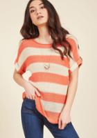 Modcloth Seaside Distillery Sweater In Coral