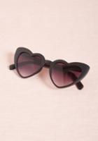 Modcloth Wholeheartedly Darling Sunglasses In Black