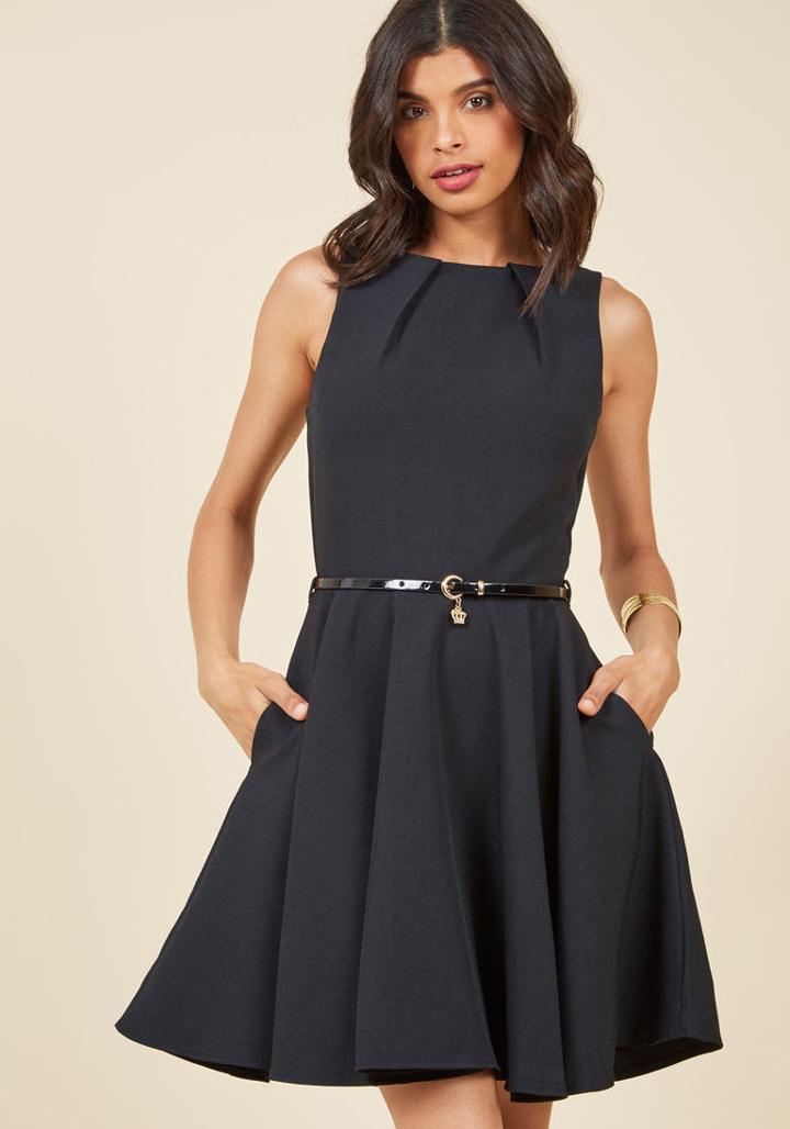 Modcloth Closet London Luck Be A Lady A-line Dress In Black