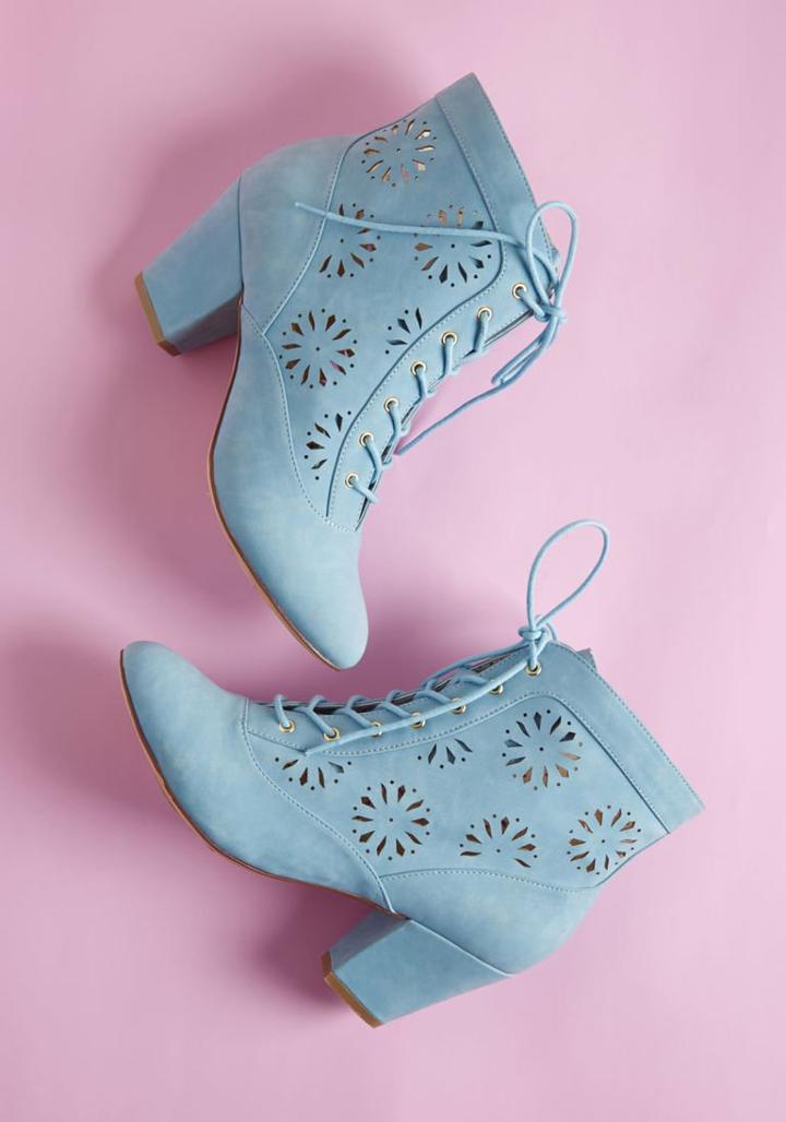 Baitfootwear B.a.i.t. Footwear Floral Footfalls Cutout Bootie In 8.5