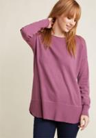 Modcloth Ease Achieved Pullover Sweater In Berry In S