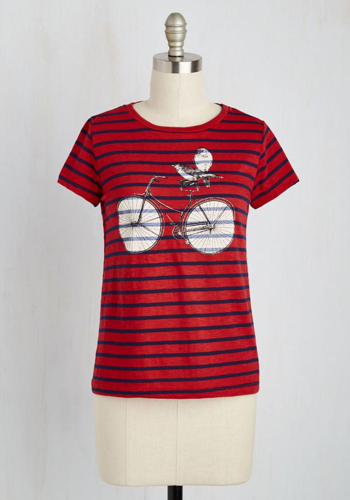 Modcloth I Bike The Way You Move Tee In Xl