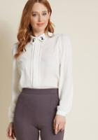 Louche Louche Pinch Of Whimsy Collared Blouse In 16 (uk)
