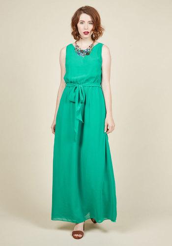  You're Flowing Places Maxi Dress In Jade In Xs