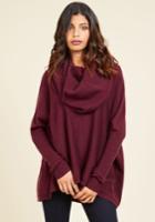  A Cozy Touch Sweater In Burgundy In S