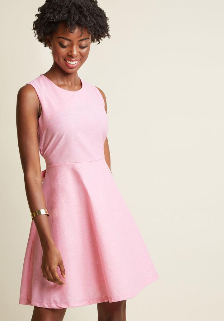 Companiafantastica Compania Fantastica Confidently Classic A-line Dress In Blush In M