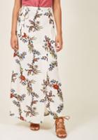 Modcloth Your Retro Finesse Floral Maxi Skirt In L