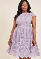 Chichilondon Chi Chi London Exquisite Elegance Lace Dress In Lavender