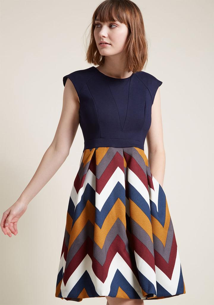 Louche Louche Aren't You Darling? Fit And Flare Dress In 10 (uk)