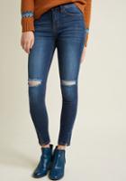 Modcloth Doing Up Distressed Skinny Jeans In 13