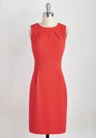 Modcloth Clientele Me Everything Dress In Tomato In L
