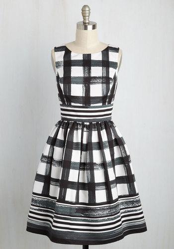  Grid Pro Quo A-line Dress In 6