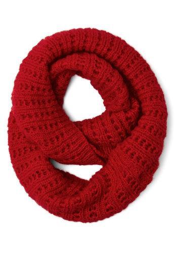 Ana Accessories Inc Chill In The Air Circle Scarf In Red From Modcloth