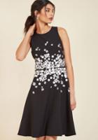 Modcloth Self-made Majesty Fit And Flare Dress