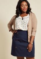 Modcloth Down To Business Trench Skirt