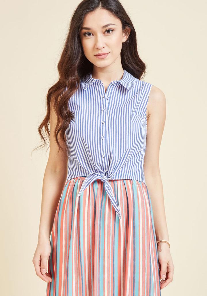  Pros And Convertibles Button-up Top In Stripes In Xxs