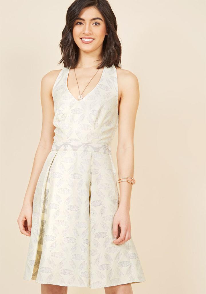  Renewed Resplendence A-line Dress In Eggshell In S