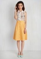 Modcloth Intern Of Fate Skirt In Citrus Dots In 2x